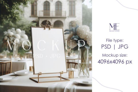 5x7 Table Sign Mockup, Wedding Sign PSD: A Practical Tool for Creative Professionals