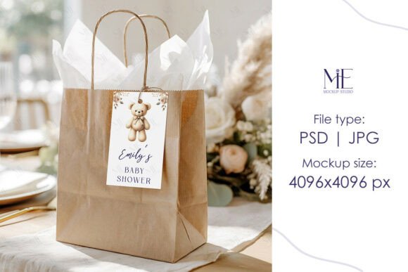 Boho Gift Tag Mockup: Elevate Your Design Presentations