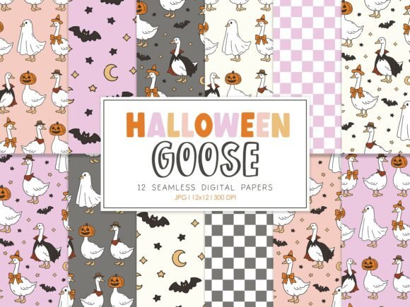 Digital Paper Halloween Goose: A Versatile Resource for Creative Projects