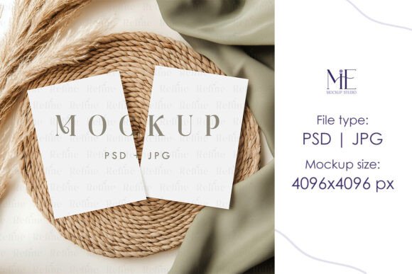 Double 5x7 Invitation Cards Mockup PSD: A Creative Solution for Stunning Designs