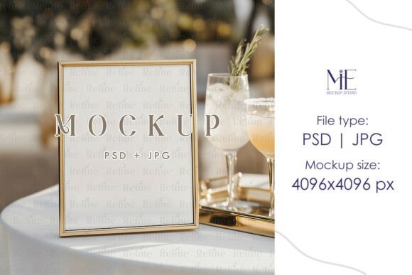 Enhancing Design Presentations with the 8x10 Table Sign or Bar Menu Sign Mockup