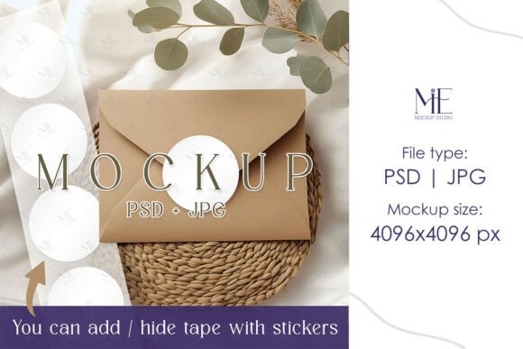 Envelope Sticker Mockup PSD Round Tag: A Versatile Tool for Designers and Creators