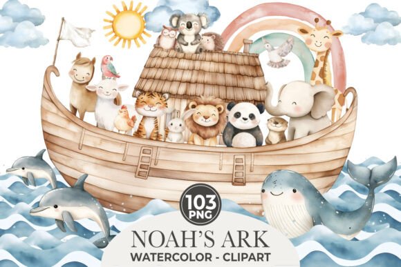 Exploring the Noah’s Ark Watercolor Clipart Bundle for Creative Projects