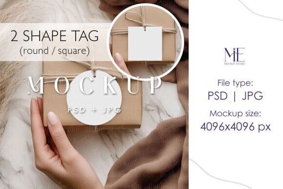 Favor Tag Mockup, Gift Tag Mockup Party: Enhance Your Creative Projects with High-Quality Digital Mockups