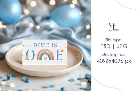 Folded Place Card Mockup Baby Shower PSD: A Creative Tool for Every Occasion