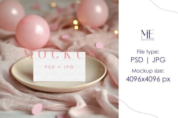 Folded Place Card Mockup Party Name Card