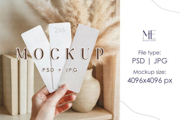 Hand Holding Bookmark Mockup Photo Strip: A Must-Have for Modern Designers