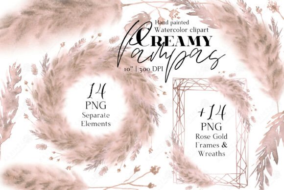 Pampas Grass Clipart and Dry Flowers PNG: A Versatile Addition to Creative Projects