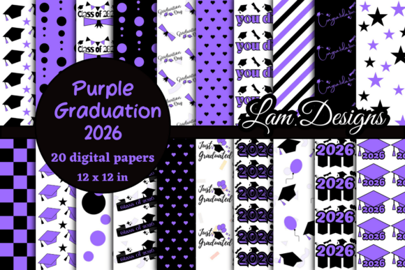 Purple 2026 Graduation Digital Papers: Creative Solutions for a Memorable Celebration