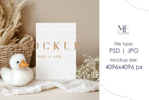 Rustic Baby Shower Invitation Mockup PSD: A Creative Tool for Stunning Event Designs
