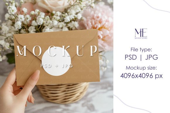 Sticker Label Mockup, Envelope Sticker