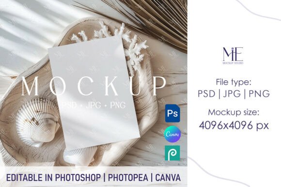 Summer Card Mockup, Beach Invitation 5x7: A Creative Tool for Real-World Design Needs