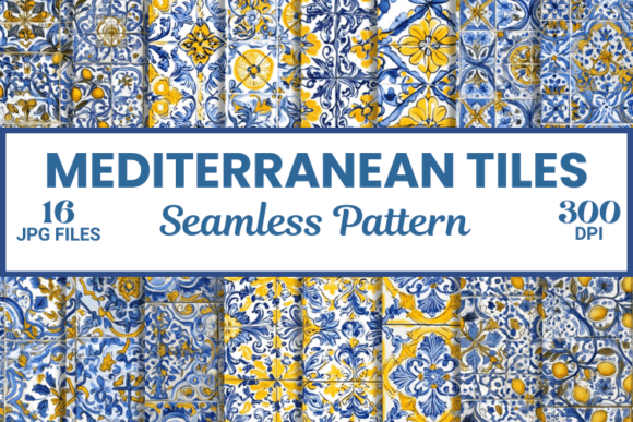 Summer Lemons Mediterranean Tiles Papers: A Versatile Design Resource for Creative Projects