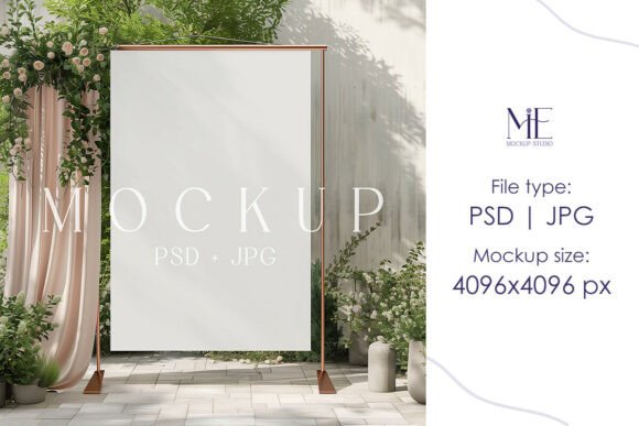 Wedding Welcome Sign Poster Mockup: Elevate Your Design Presentations