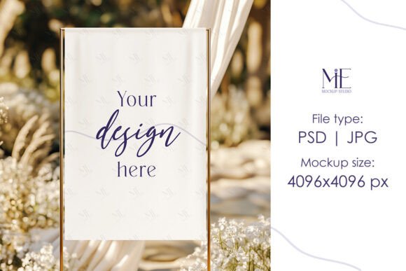 Welcome Sign Mockup PSD, Birthday Poster