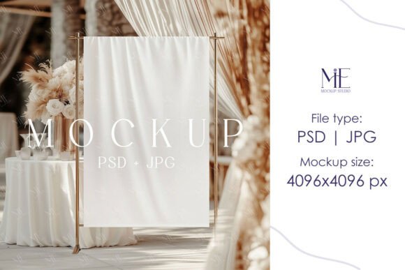 Welcome Sign Mockup Wedding Backdrop PSD: A Practical Tool for Design Presentation