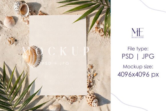 White Beach Invitation Card Mockup PSD: A Creative Tool for Modern Designers