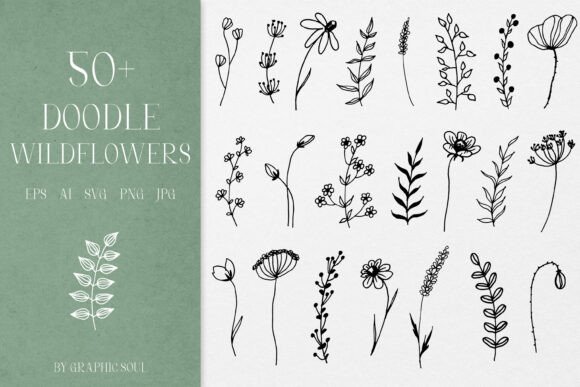 Wildflowers Line Art Doodle SVG: A Versatile Tool for Creative Projects